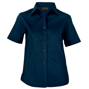 Brushed Cotton Twill Blouse Short Sleeve Ladies