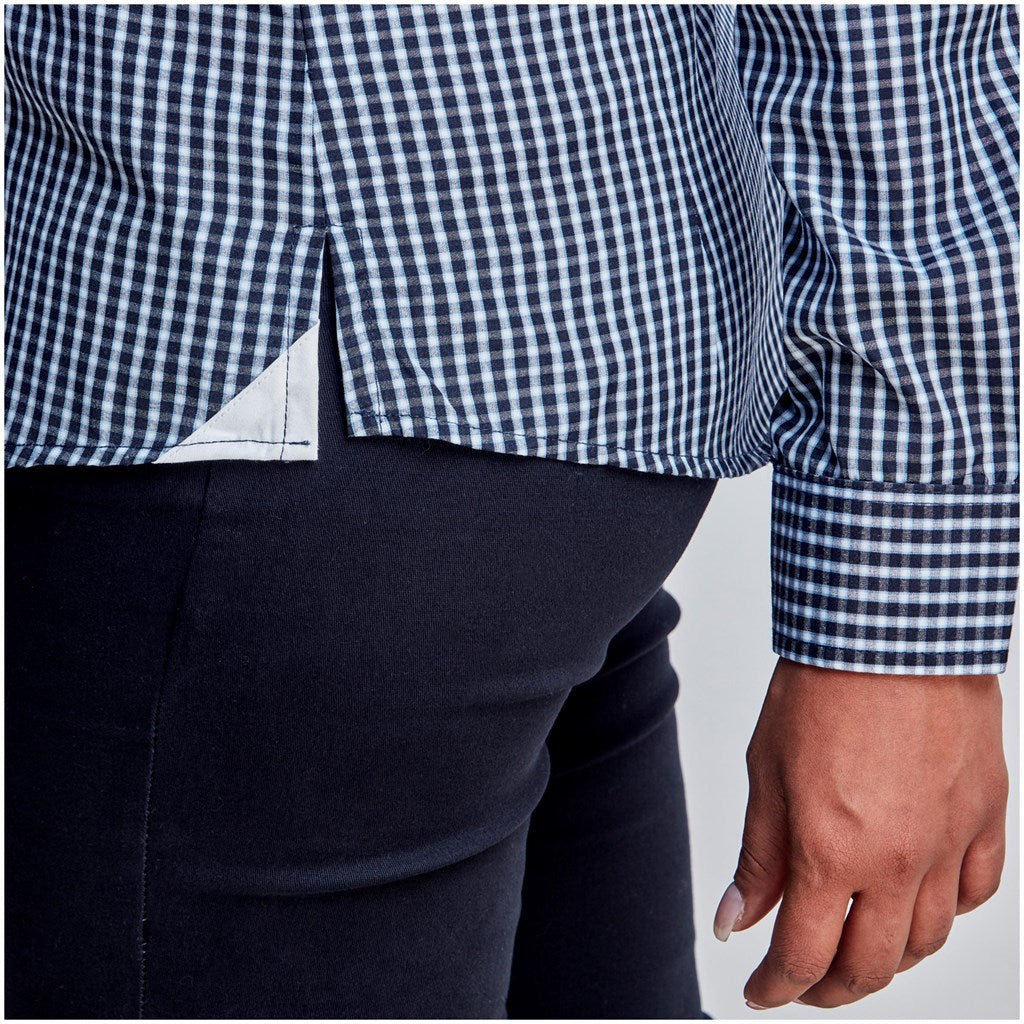 Ladies Long Sleeve Kenton Shirt - Navy - Image 3